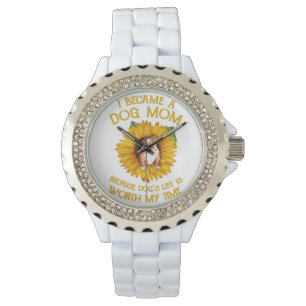 Pulldog Inside Sunflower A Dog Mum Dog's Life Gift Watch