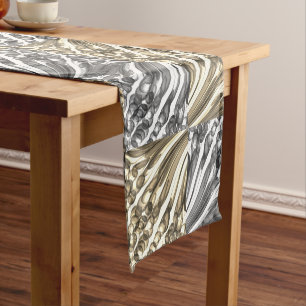Pulled Bubble Fun / Black & White / Sepia / Short Table Runner