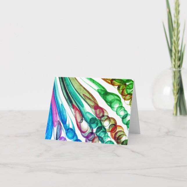 Pulled Bubble Fun / Greenleaf / Note Card (Front)
