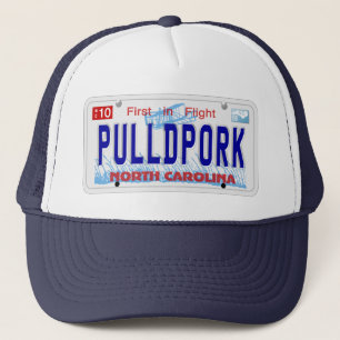 Pulled Pork NC Plate Trucker Hat