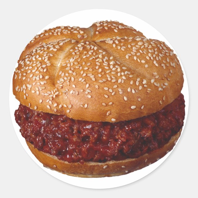 Pulled Pork Sandwich Classic Round Sticker (Front)