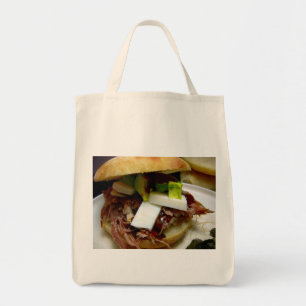 Pulled pork sandwich tote bag