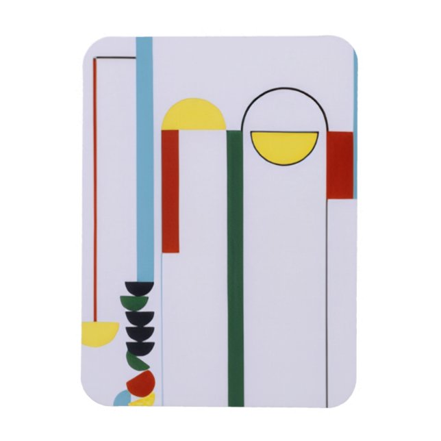 Pulley Abstract Magnet – Colorful Design (Vertical)