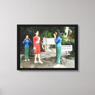 Pulling Faces Behind Your Back Canvas Print