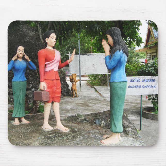 Pulling Faces Behind Your Back Mouse Mat (Front)