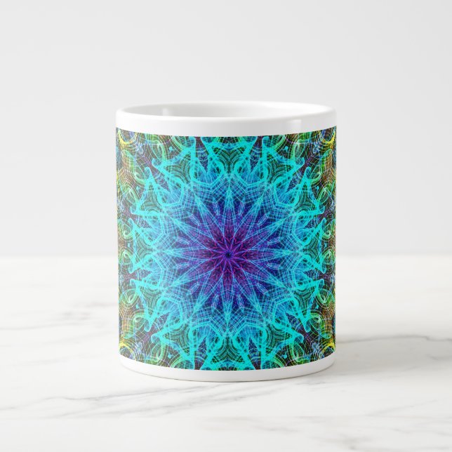 Pulling In kaleidoscope Large Coffee Mug (Front)