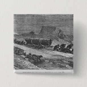 Pulling the sledges through the pack ice 15 cm square badge
