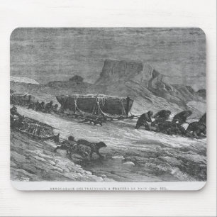 Pulling the sledges through the pack ice mouse mat