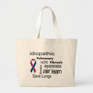 Pulmonary Fibrosis Awareness Binder Large Tote Bag