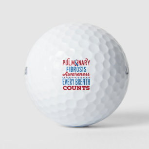 Pulmonary Fibrosis Awareness Every Breath Counts Golf Balls