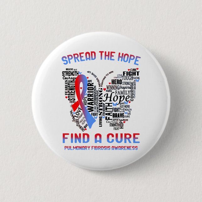Pulmonary Fibrosis Awareness Month Ribbon Gifts 6 Cm Round Badge (Front)
