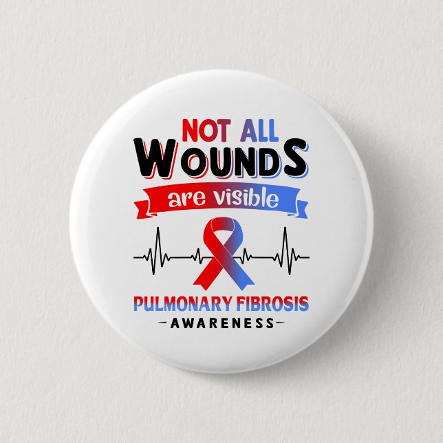 Pulmonary Fibrosis Awareness Month Ribbon Gifts 6 Cm Round Badge (Front)