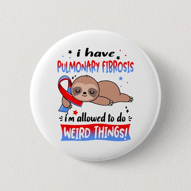 Pulmonary Fibrosis Awareness Month Ribbon Gifts 6 Cm Round Badge (Front)