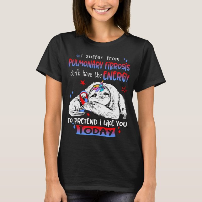 Pulmonary Fibrosis Awareness Month Ribbon Gifts T-Shirt (Front)