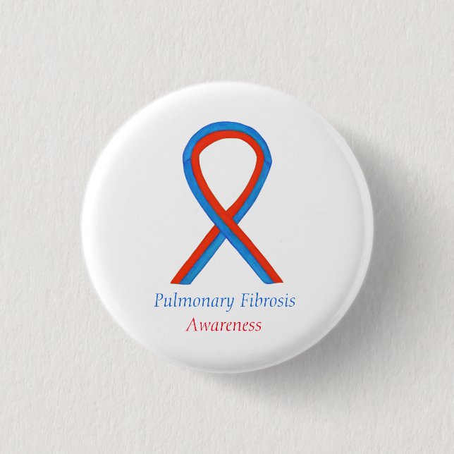 Pulmonary Fibrosis Awareness Ribbon Button Pins (Front)