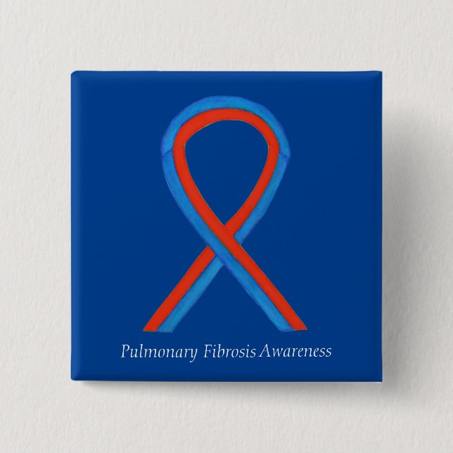 Pulmonary Fibrosis Awareness Ribbon Button Pins (Front)