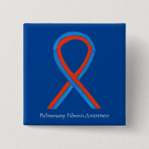 Pulmonary Fibrosis Awareness Ribbon Button Pins