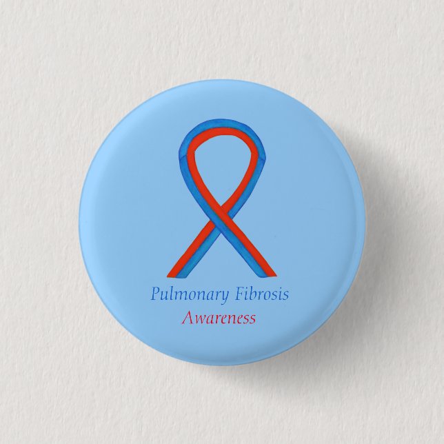 Pulmonary Fibrosis Awareness Ribbon Button Pins (Front)