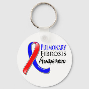 Pulmonary Fibrosis Awareness Ribbon Key Ring