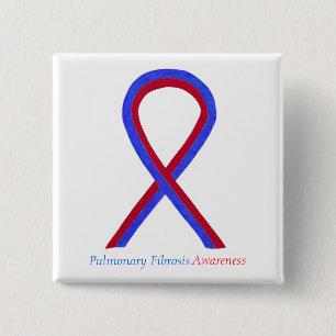 Pulmonary Fibrosis Awareness Ribbon Pin Buttons