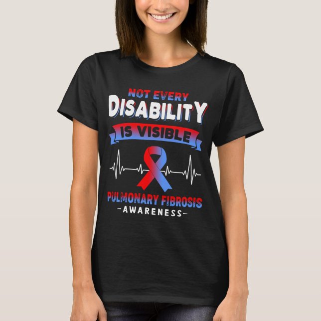 Pulmonary Fibrosis Awareness Ribbon Support Gifts T-Shirt (Front)