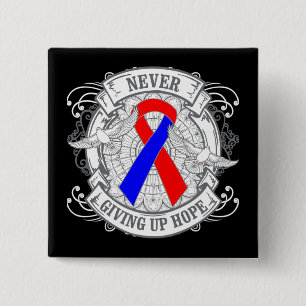 Pulmonary Fibrosis Never Giving Up Hope 15 Cm Square Badge