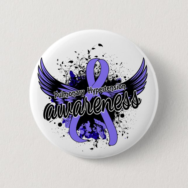 Pulmonary Hypertension Awareness 16 6 Cm Round Badge (Front)
