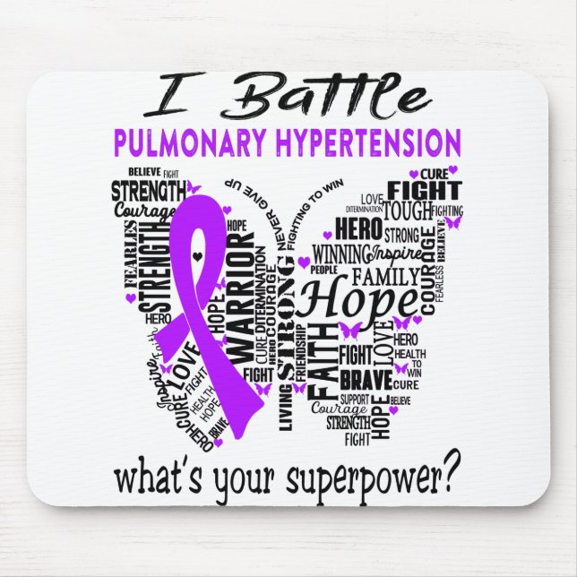 Pulmonary Hypertension Awareness Month Ribbon Gift Mouse Mat (Front)