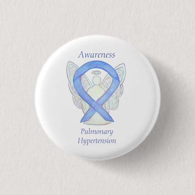 Pulmonary Hypertension Awareness Ribbon Angel Pin (Front)
