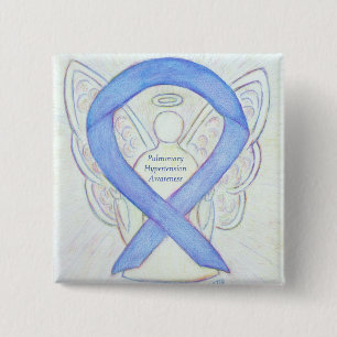 Pulmonary Hypertension Awareness Ribbon Angel Pin