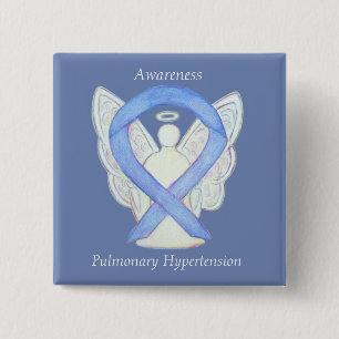 Pulmonary Hypertension Awareness Ribbon Angel Pin