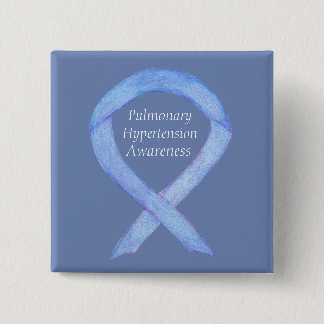 Pulmonary Hypertension Awareness Ribbon Custom Pin (Front)