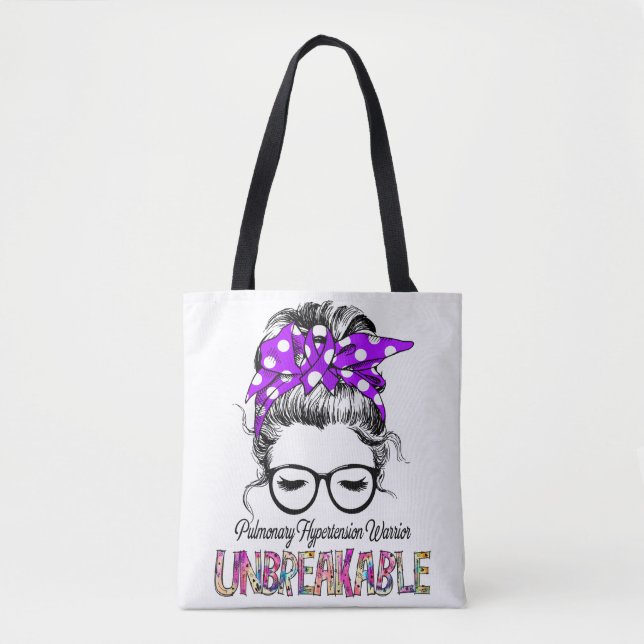 Pulmonary Hypertension Awareness Ribbon Support  Tote Bag (Front)