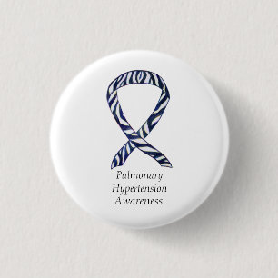 Pulmonary Hypertension Awareness Ribbon Zebra Pin