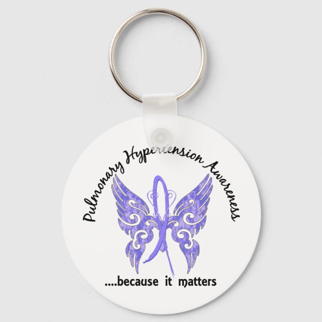 Pulmonary Hypertension Butterfly 6.1 Key Ring (Front)