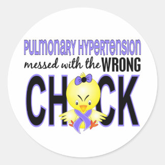 Pulmonary Hypertension Messed With Wrong Chick Classic Round Sticker