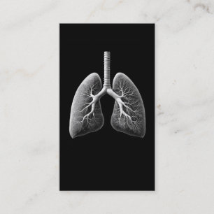 Pulmonary Lungs Disease Doctor Simple Black Business Card