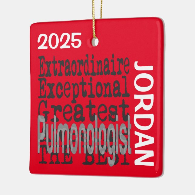 Pulmonologist Extraordinaire CUSTOM Ceramic Ornament (Left)