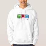 Pulmonologist Peace Love Pulmonology Hoodie<br><div class="desc">Peace Love Pulmonology Hoodie. A cool pulmonologist tee for a pulmonology doctor or nurse with a peace sign,  heart,  and lungs. A great gift for a pulmonary specialist who treats asthma and other respiratory issues.</div>