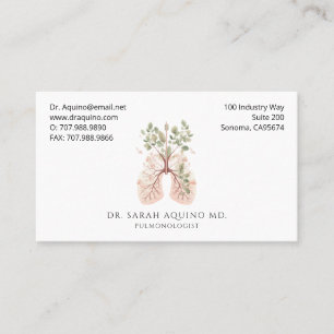 Pulmonologist Respiratory Therapist  Business Card