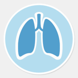 Pulmonology pulmonologist round lung stickers