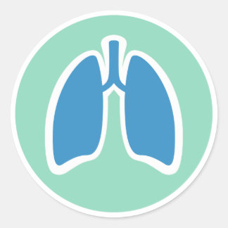 Pulmonology pulmonologist round lung stickers