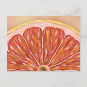 "Pulp Fiction" macro grapefruit slice postcard