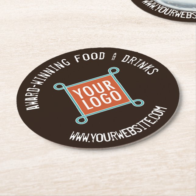 Pulpboard Custom Bar Coasters Bulk Company Logo (Angled)