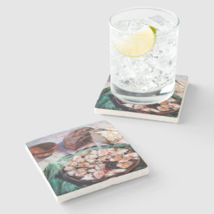 Pulpo a la gallega/Polbo á feira/Galician octopus Stone Coaster