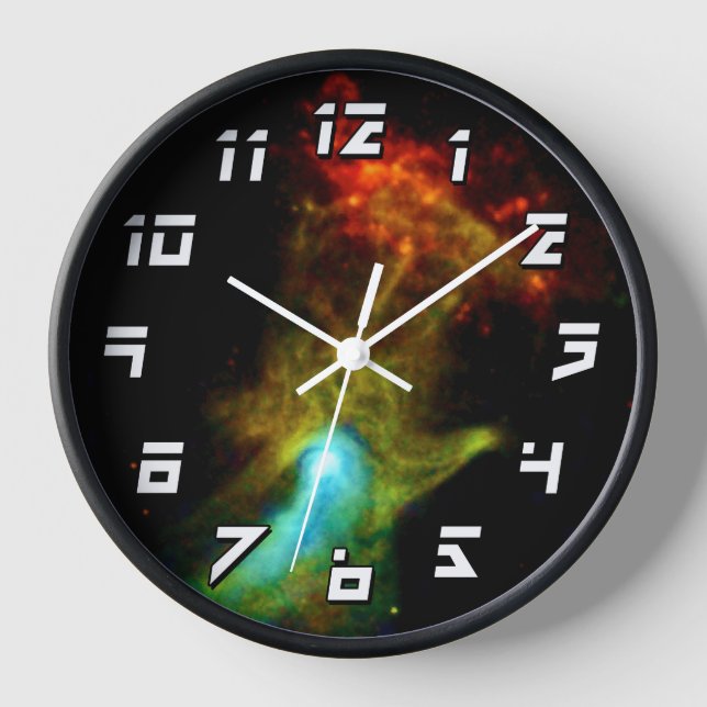 Pulsar B1509 - Hand of God X-Ray Nebula NASA Photo Clock (Front)