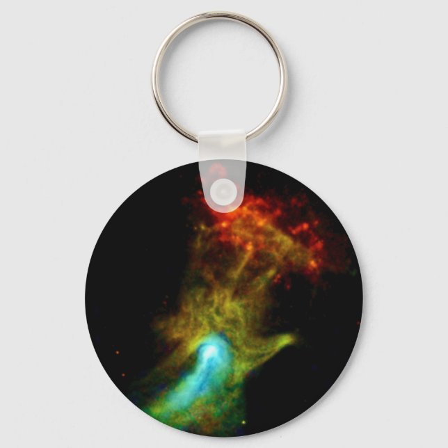 Pulsar B1509 - Hand of God X-Ray Nebula NASA Photo Key Ring (Front)