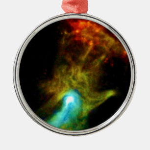 Pulsar B1509 - Hand of God X-Ray Nebula NASA Photo Metal Tree Decoration