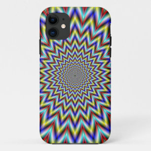 Pulsar in Red Yellow and Blue iPhone 11 Case