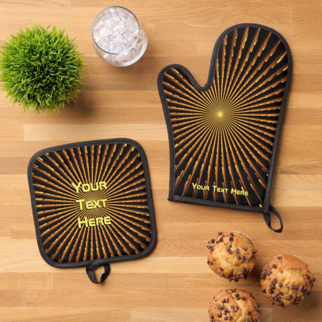 Pulsar Oven Mitt & Pot Holder Set (Top Down)